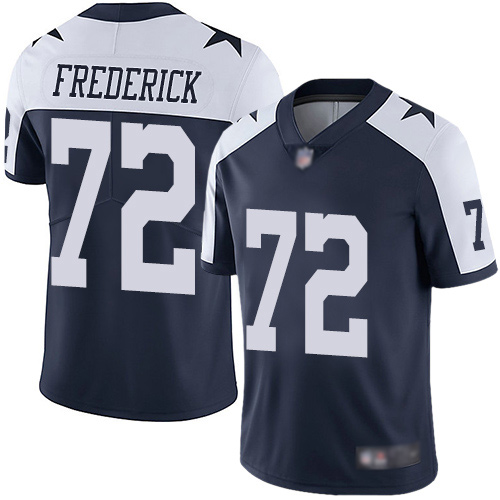 Men Dallas Cowboys Limited Navy Blue Travis Frederick Alternate #72 Vapor Untouchable Throwback NFL Jersey